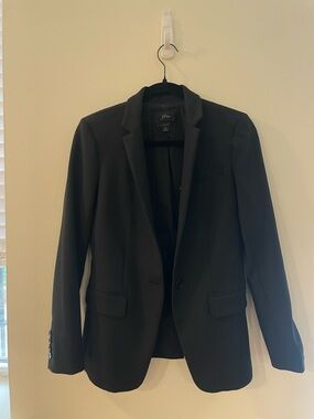 J Crew Women’s Black Single-Breasted Suit Blazer